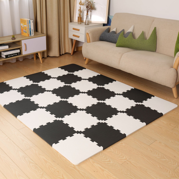 Килимок-пазл Kinderkraft Luno Black, 30 элементов (KKMLUNOBLK0000)
