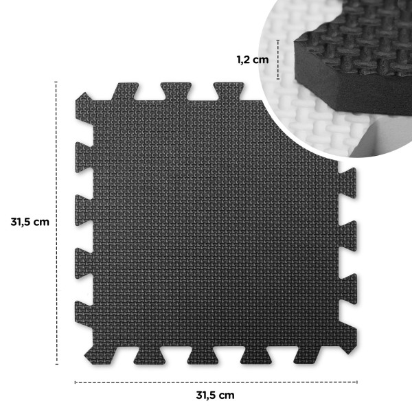 Килимок-пазл Kinderkraft Luno Black, 30 элементов (KKMLUNOBLK0000)