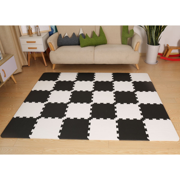 Килимок-пазл Kinderkraft Luno Black, 30 элементов (KKMLUNOBLK0000)