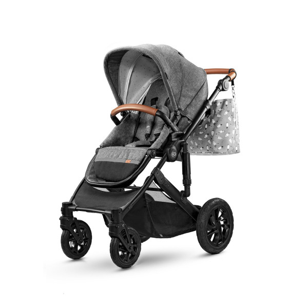 Универсальная коляска 2 в 1 Kinderkraft Prime Gray + MommyBag (KKWPRIMGRMB200)