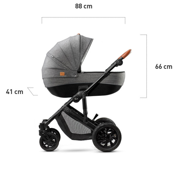 Универсальная коляска 2 в 1 Kinderkraft Prime Gray + MommyBag (KKWPRIMGRMB200)