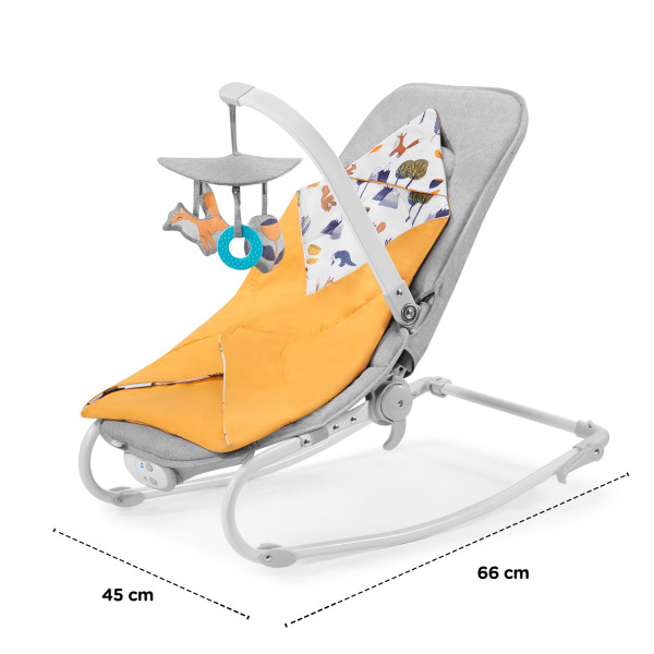 Шезлонг-качалка Kinderkraft Felio 2020 Forest Yellow (KKBFELOYEL000N)