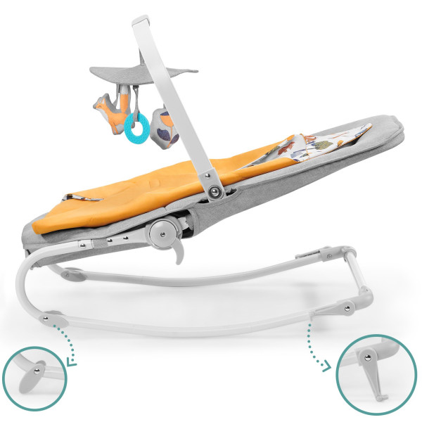 Шезлонг-качалка Kinderkraft Felio 2020 Forest Yellow (KKBFELOYEL000N)