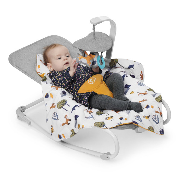 Шезлонг-качалка Kinderkraft Felio 2020 Stone Grey (KKBFELOGRY000N)