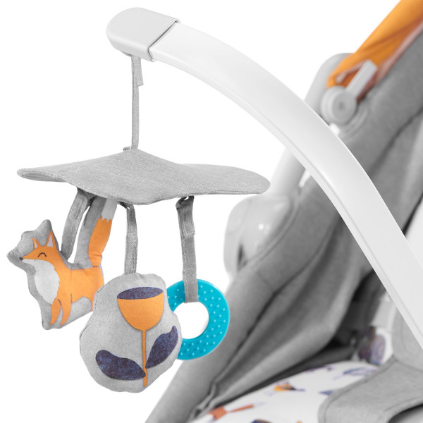 Шезлонг-качалка 5 в 1 Kinderkraft Unimo 2020 Stone Grey (KKBUNIOGRY000N)