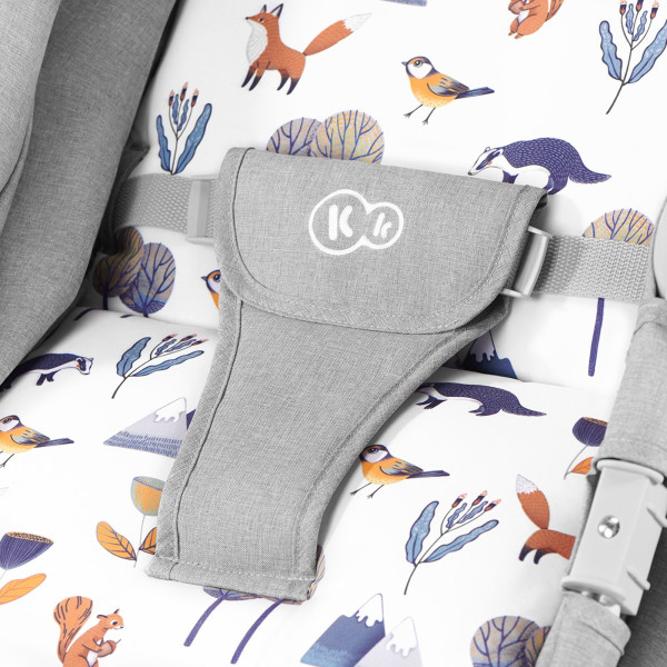 Шезлонг-качалка 5 в 1 Kinderkraft Unimo 2020 Stone Grey (KKBUNIOGRY000N)
