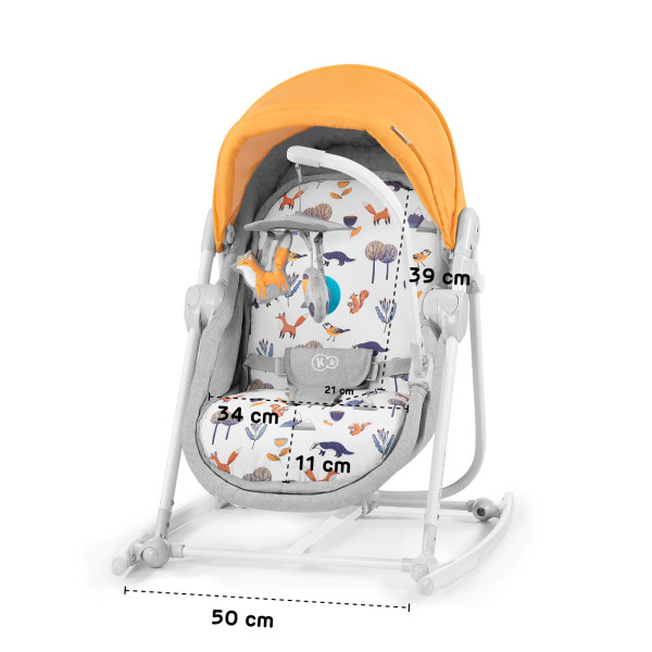 Шезлонг-качалка 5 в 1 Kinderkraft Unimo 2020 Forest Yellow (KKBUNIOYEL000N)