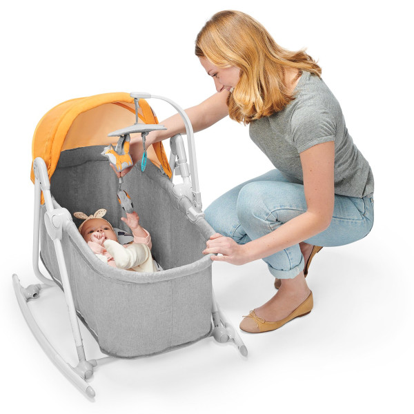 Шезлонг-качалка 5 в 1 Kinderkraft Unimo 2020 Forest Yellow (KKBUNIOYEL000N)
