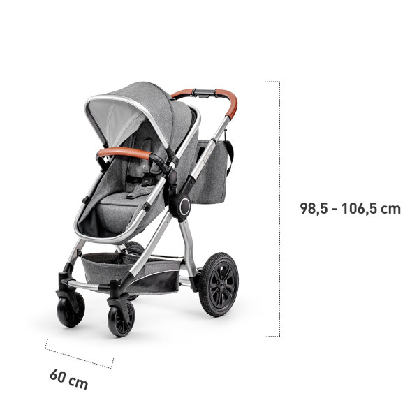 Универсальная коляска 3 в 1 Kinderkraft Veo Black/Gray (KKWVEOBLGR3000)