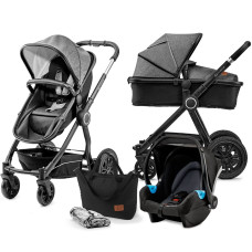Универсальная коляска 3 в 1 Kinderkraft Veo Black/Gray (KKWVEOBLGR3000)