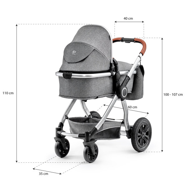 Универсальная коляска 3 в 1 Kinderkraft Veo Gray.