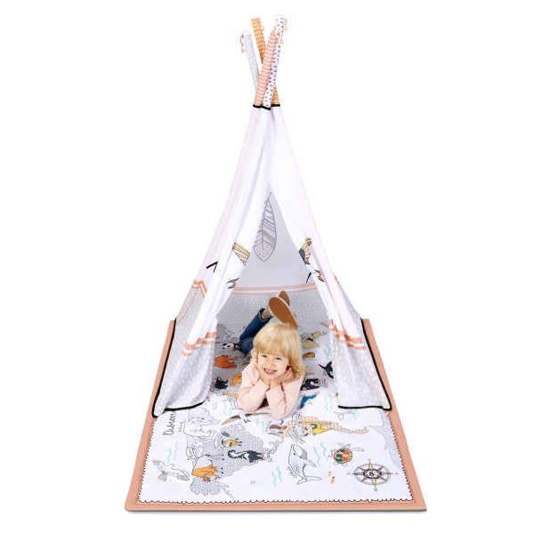 Развивающий коврик-палатка 3 в 1 Kinderkraft Tippy (KPTIPP00MUL0000)