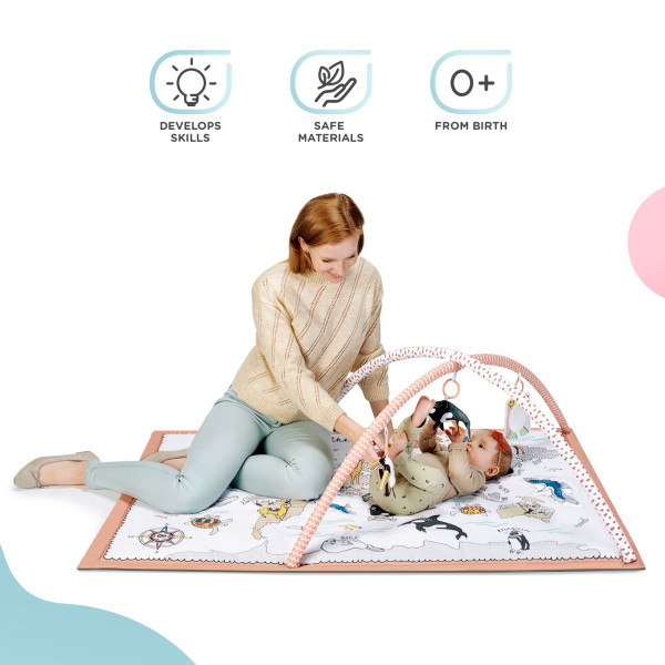 Развивающий коврик-палатка 3 в 1 Kinderkraft Tippy (KPTIPP00MUL0000)
