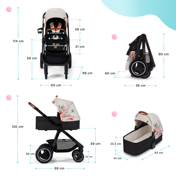 Универсальная коляска 2 в 1 Kinderkraft Everyday Bird (KSEVER00BIR2000)