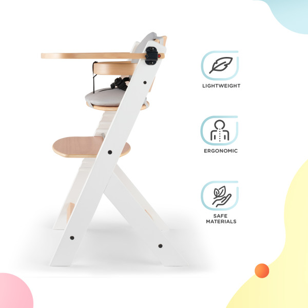 Стульчик для кормления Kinderkraft Enock White Wood (KHENOC0PWHT0000)