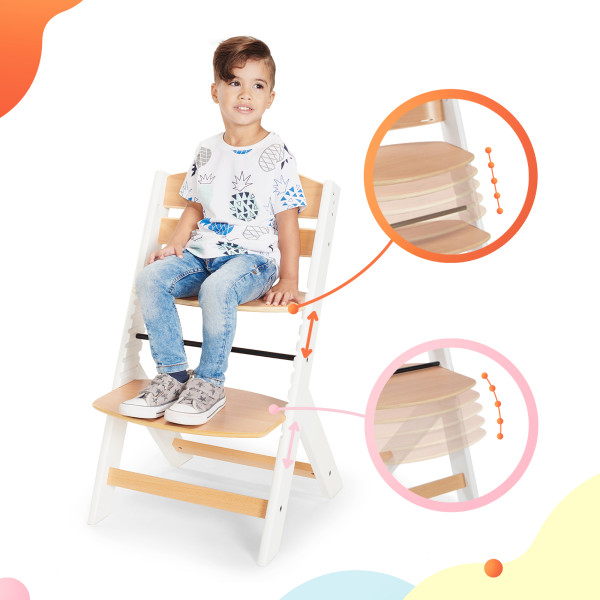 Стульчик для кормления Kinderkraft Enock White Wood (KHENOC0PWHT0000)