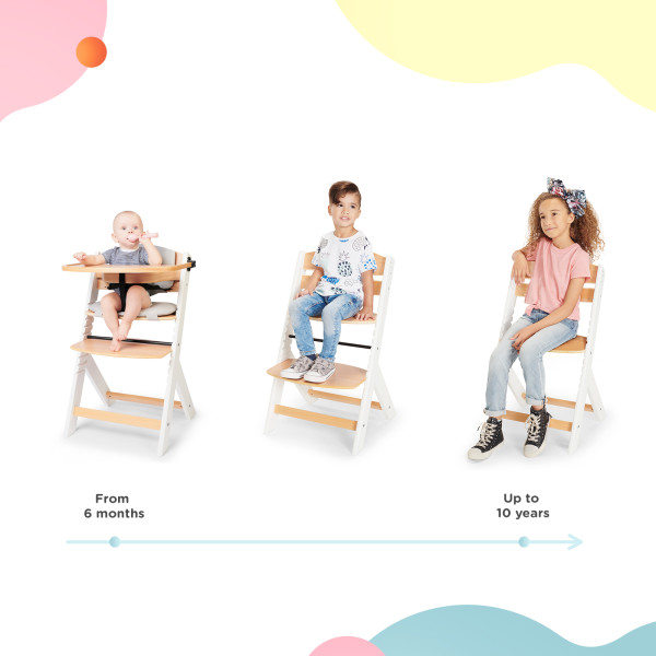 Стульчик для кормления Kinderkraft Enock White Wood (KHENOC0PWHT0000)