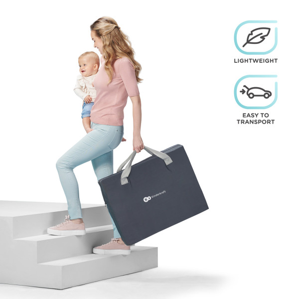 Кровать-манеж 2 в 1 Kinderkraft Movi Grey (KCMOVI00GRY0000)