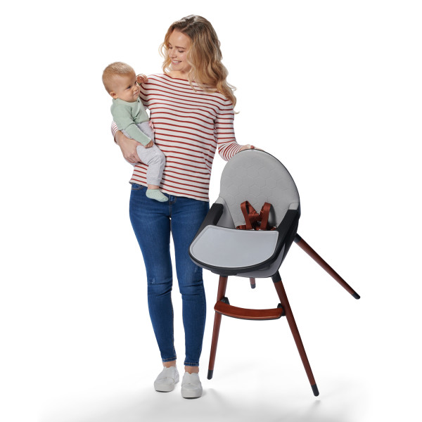 Стульчик для кормления 2 в 1 Kinderkraft Finix Grey (KHFINIX0GRY0000)