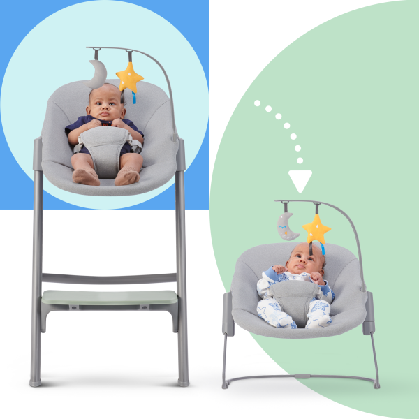 Стульчик для кормления с шезлонгом Kinderkraft Livy Calmee Olive Green (KHLICA00GRE0000)
