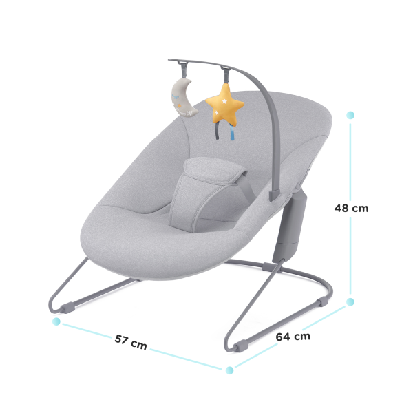 Шезлонг-качалка Kinderkraft Calmee Grey (KBCALM00GRY0000)