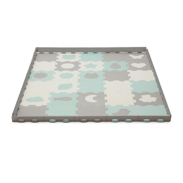 Коврик-пазл Kinderkraft Luno Shapes Mint, 30 элементов (KPLUSH00MIN0000)