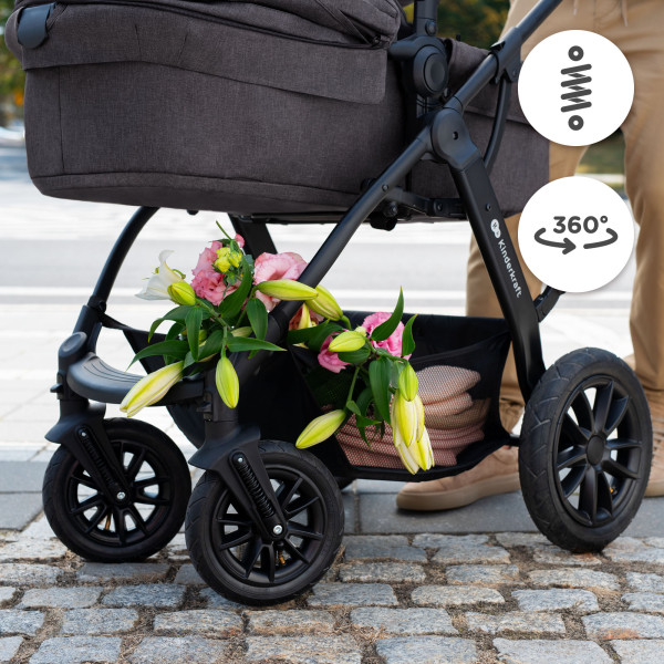 Универсальная коляска 3 в 1 Kinderkraft Xmoov CT Dark Gray (KSXMOV00DGR3000)