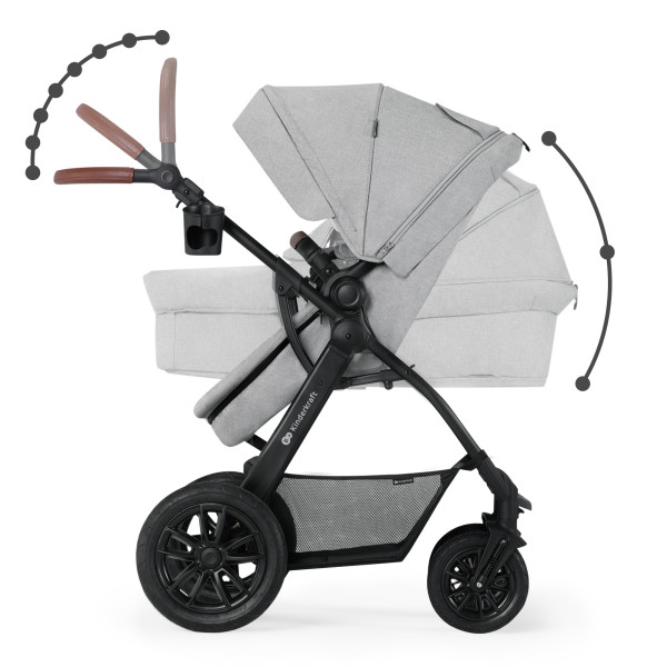 Универсальная коляска 3 в 1 Kinderkraft Xmoov CT Dark Gray (KSXMOV00DGR3000)