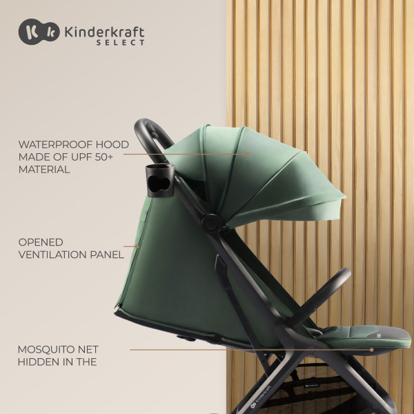 Прогулочная коляска Kinderkraft Nubi 2 Mystic Green (KSNUBI02GRE0000)