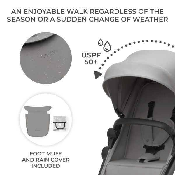 Универсальная коляска 3 в 1 Kinderkraft Newly Moonlight Grey