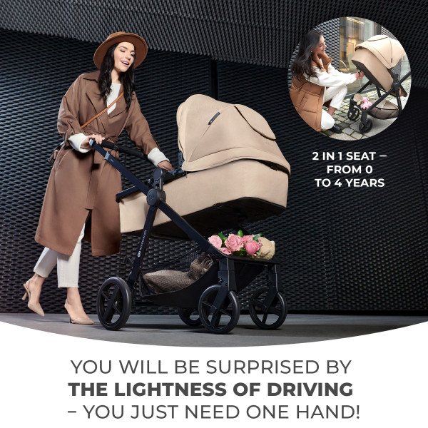 Универсальная коляска 3 в 1 Kinderkraft Newly Moonlight Grey