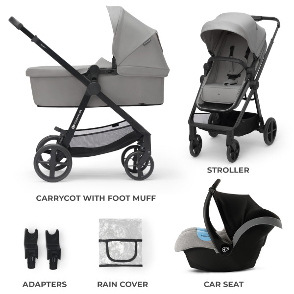 Универсальная коляска 3 в 1 Kinderkraft Newly Moonlight Grey