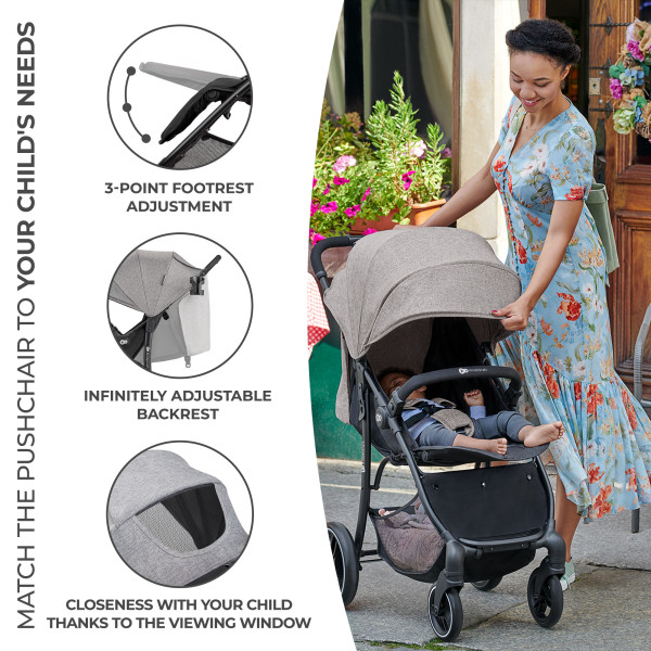 Прогулочная коляска Kinderkraft Trig 2 Grey (KSTRIG02GRY0000)