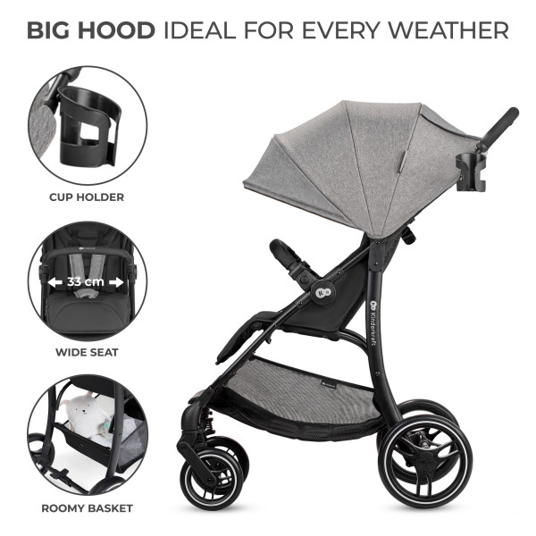 Прогулочная коляска Kinderkraft Trig 2 Grey (KSTRIG02GRY0000)