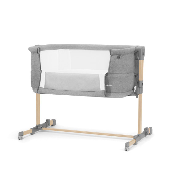 Приставная кровать-люлька Kinderkraft Neste Grow Light Grey Full Wood (KCNEGR00LGR000W)