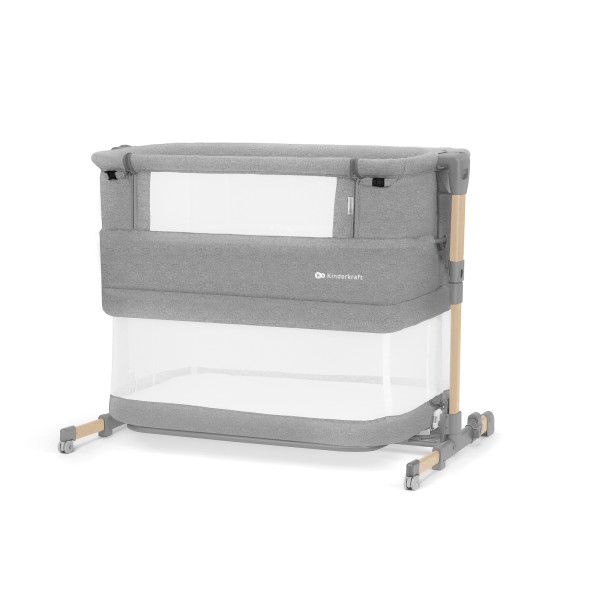 Приставная кровать-люлька Kinderkraft Neste Grow Light Grey Full Wood (KCNEGR00LGR000W)