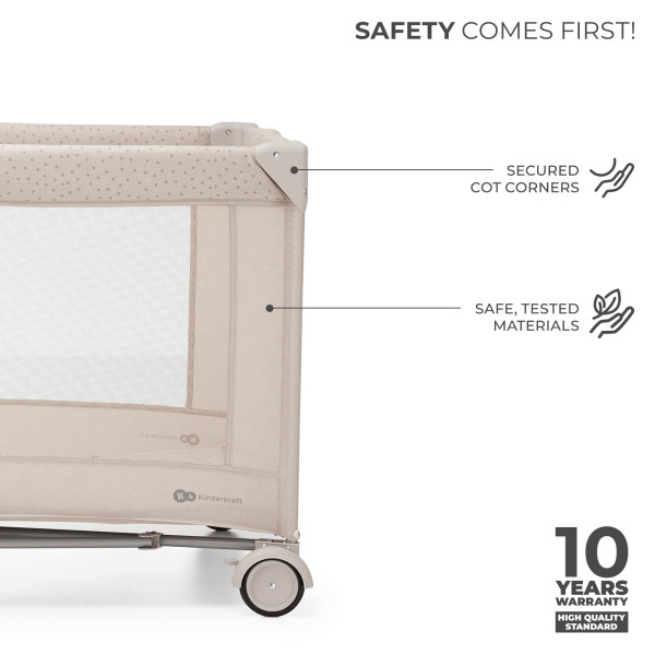 Кровать-манеж Kinderkraft Joy 2 Beige (KLJOY02BEG00000)