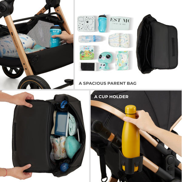 Универсальная коляска 3 в 1 Kinderkraft Esme Pure Black.
