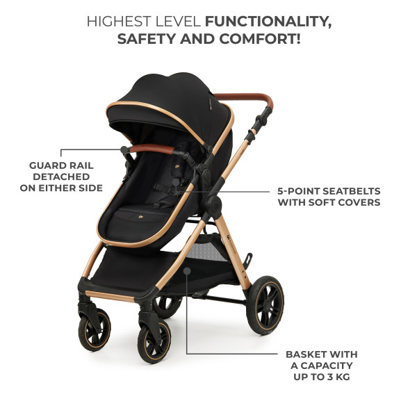 Универсальная коляска 3 в 1 Kinderkraft Esme Pure Black.