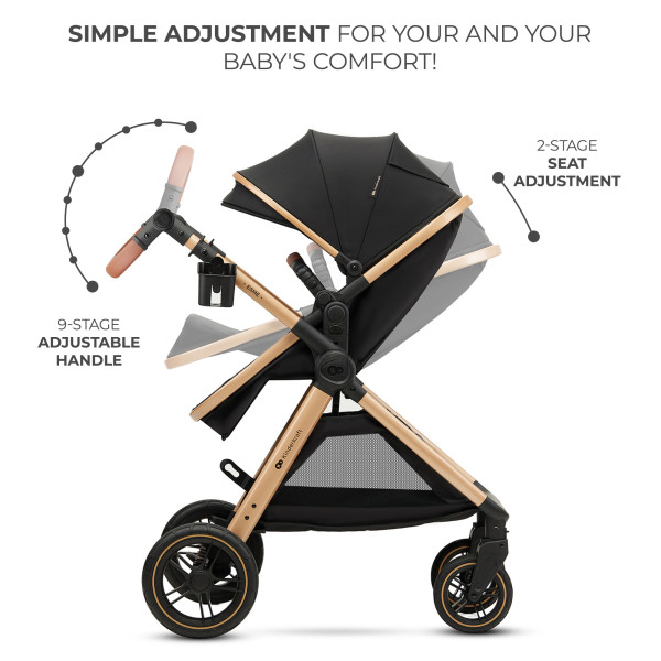 Универсальная коляска 3 в 1 Kinderkraft Esme Pure Black.