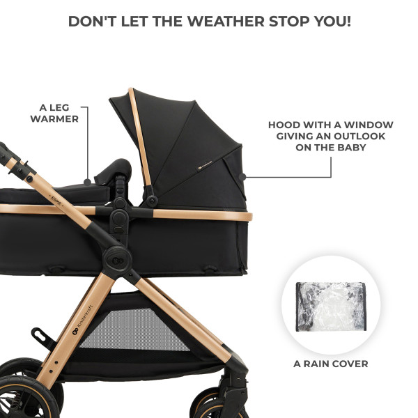 Универсальная коляска 3 в 1 Kinderkraft Esme Pure Black.
