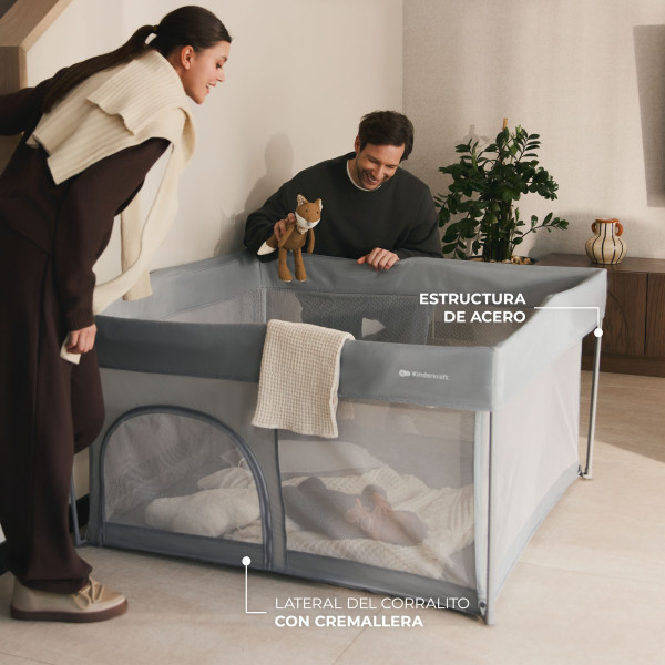 Манеж Kinderkraft Ziki Grey (KLZIKI00GRY0000)