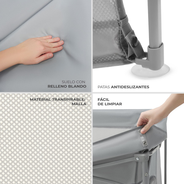 Манеж Kinderkraft Ziki Grey (KLZIKI00GRY0000)
