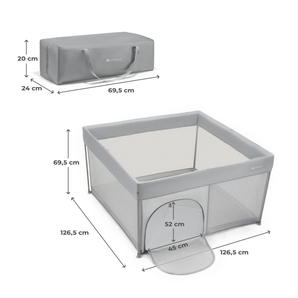 Манеж Kinderkraft Ziki Grey (KLZIKI00GRY0000)
