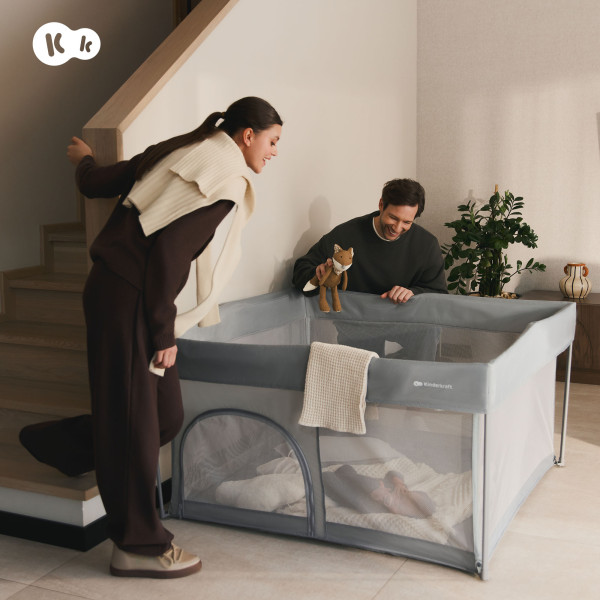 Манеж Kinderkraft Ziki Grey (KLZIKI00GRY0000)