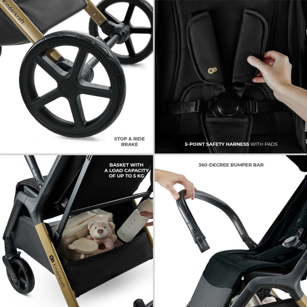 Прогулочная коляска Kinderkraft Loom Black (KSLOOM00BLK00BS)