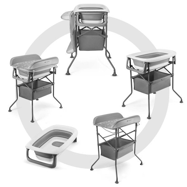 Столик для пеленания с ванночкой Kinderkraft Bubbly Grey (KABUBB00GRY0000)