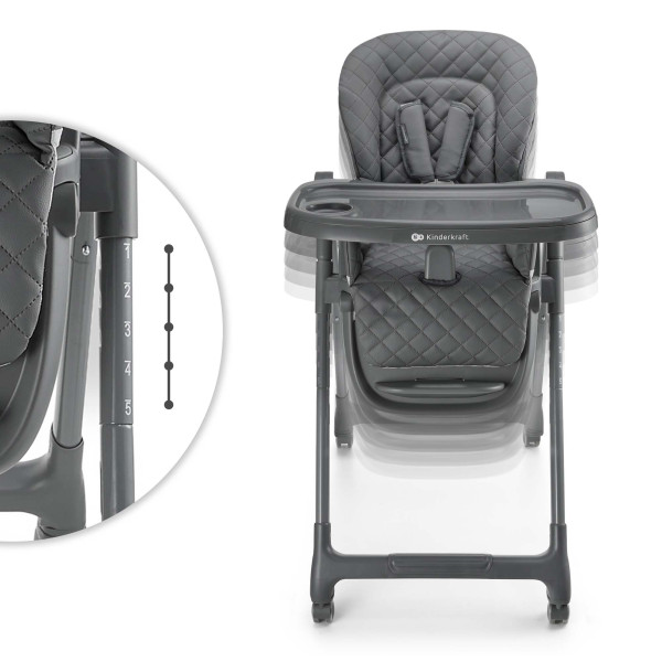 Стульчик для кормления Kinderkraft Tulo Grey (KHTULO00GRY0000)