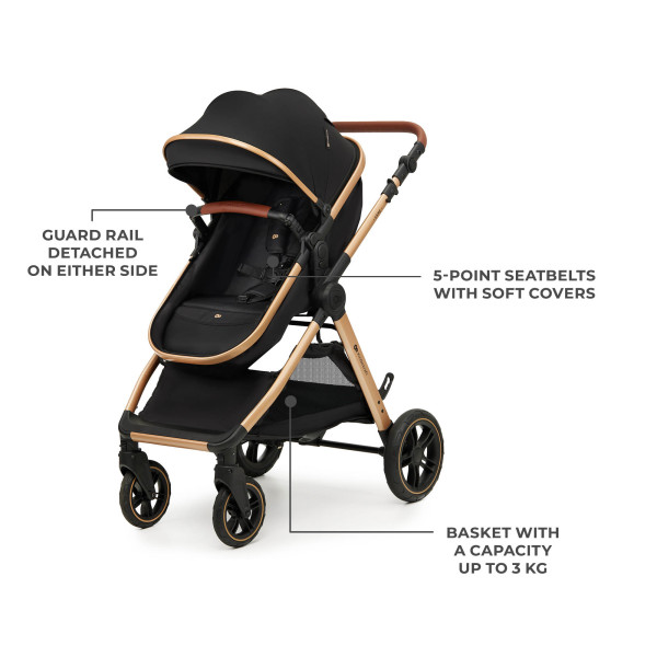 Универсальная коляска 3 в 1 Kinderkraft Esme Pro Pure Black.