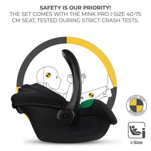 Универсальная коляска 3 в 1 Kinderkraft Esme Pro Pure Black.